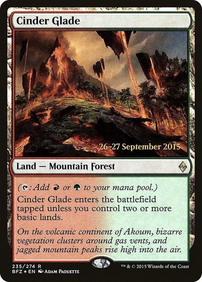 Cinder Glade #235 R - Prerelease Cards Pokemon card