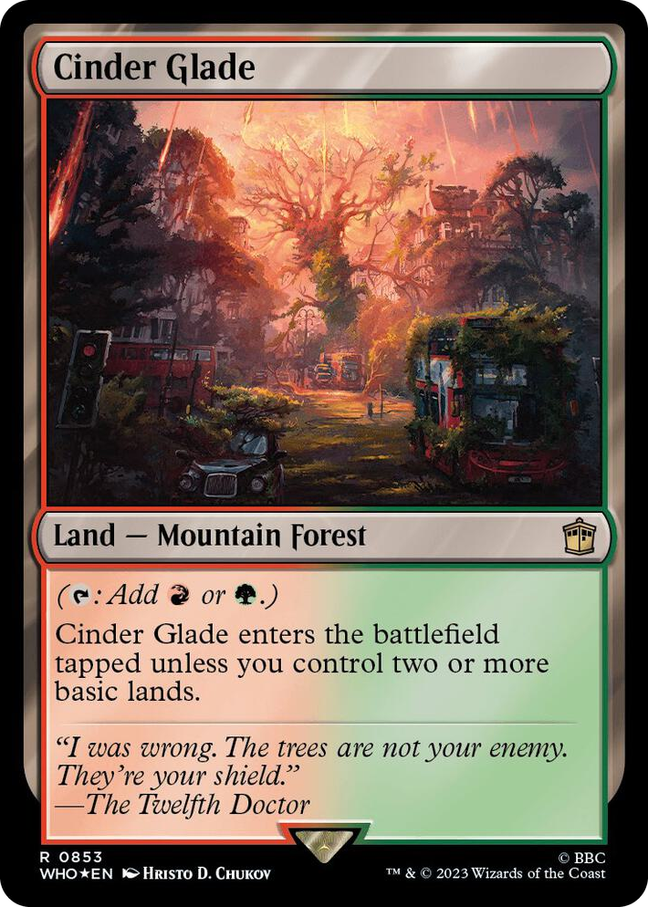 0853 Cinder Glade (Surge Foil) R Universes Beyond: Doctor Who