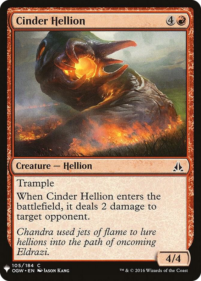 0105 Cinder Hellion C The List Reprints