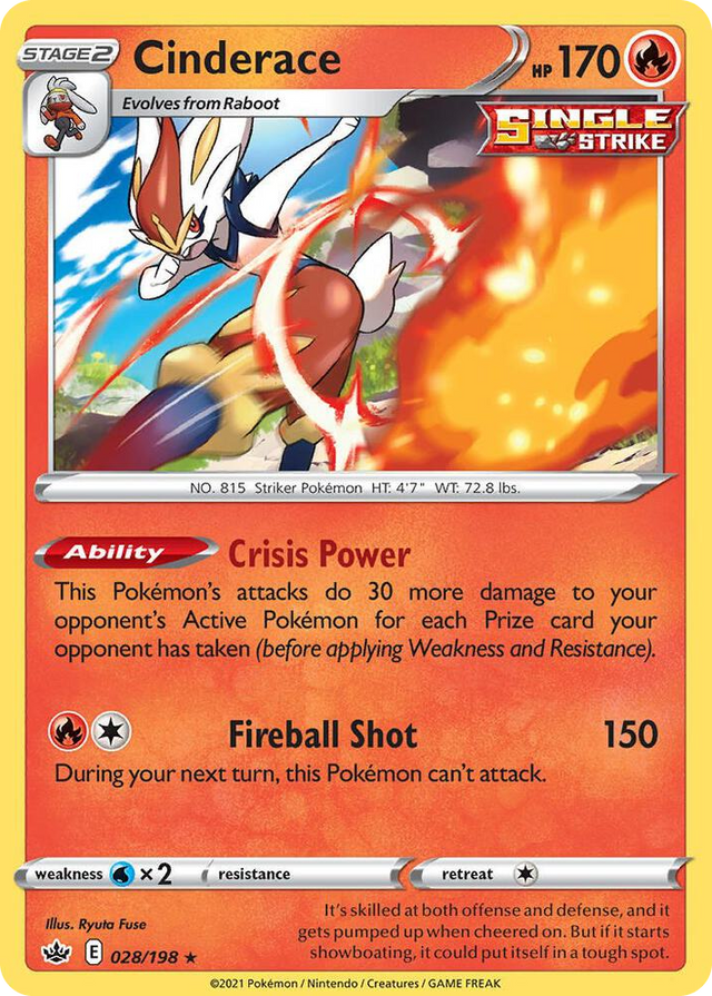 0028 Cinderace Rare Deck Exclusives