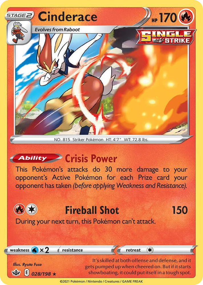0028 Cinderace Rare Deck Exclusives