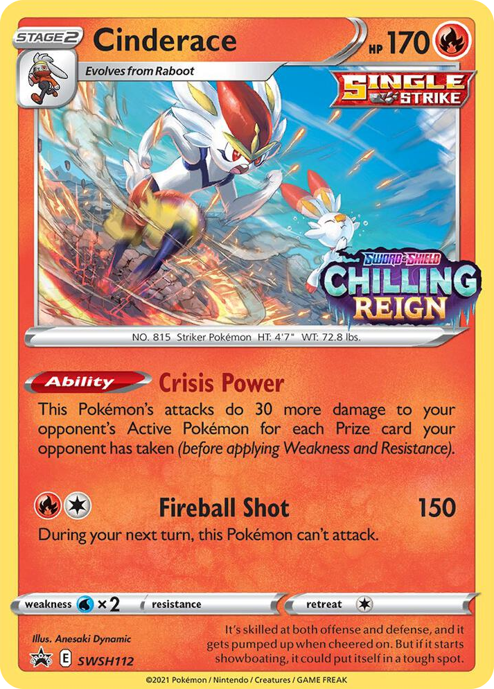 0112 Cinderace - SWSH112 (Prerelease) Promo Sword & Shield Promo Cards