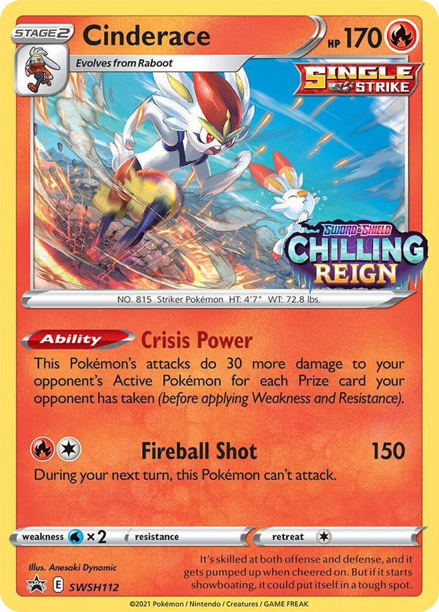 0112 Cinderace - SWSH112 (Prerelease) Promo Sword & Shield Promo Cards