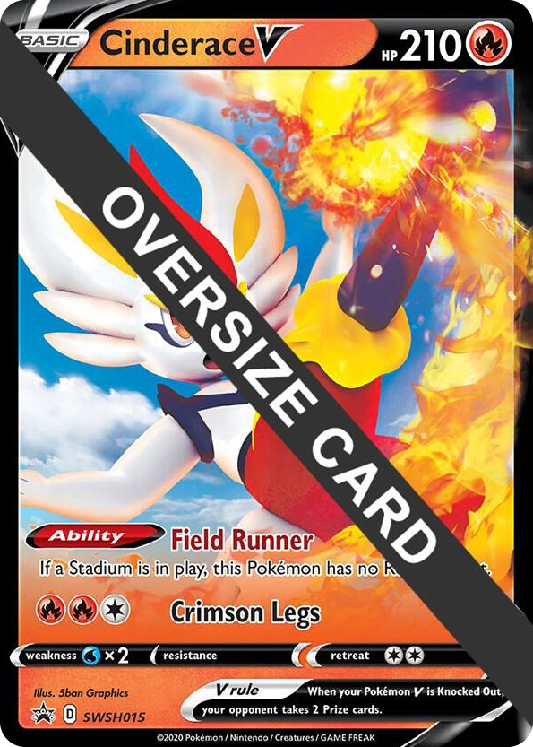 0015 Cinderace V - SWSH015 Promo Jumbo Cards