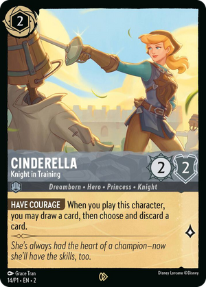 0014 Cinderella - Knight in Training Promo Disney Lorcana Promo Cards