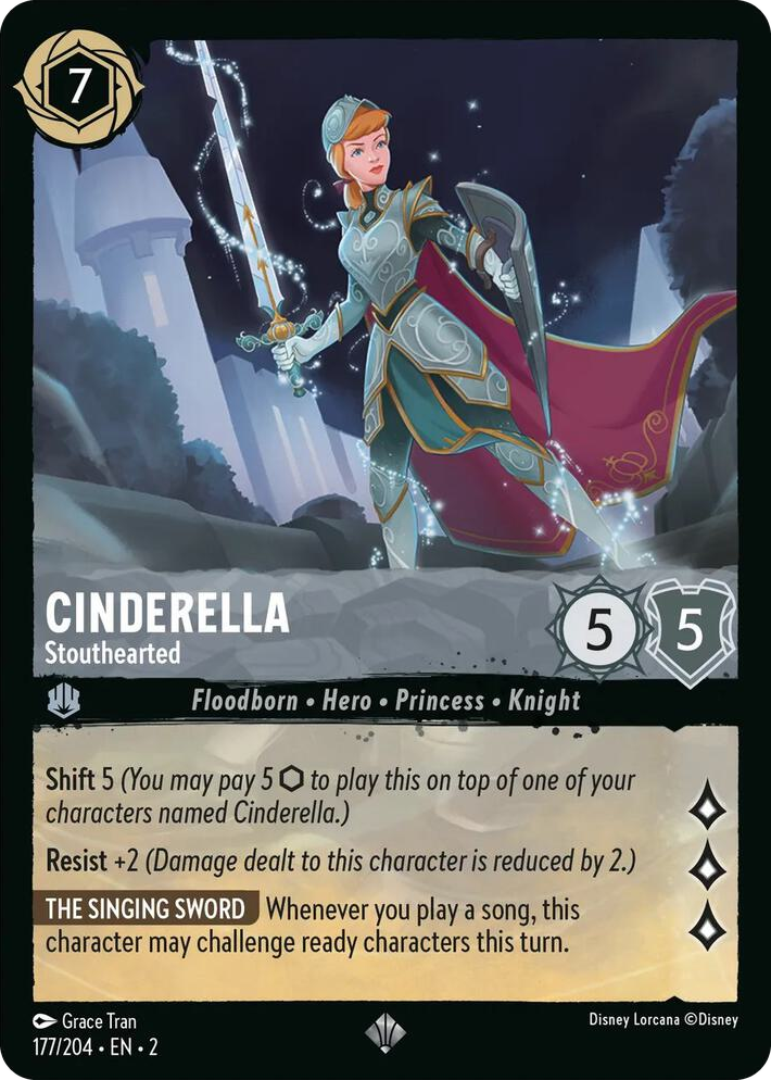 0177 Cinderella - Stouthearted Super Rare Rise of the Floodborn