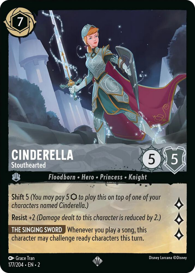 0177 Cinderella - Stouthearted Super Rare Rise of the Floodborn
