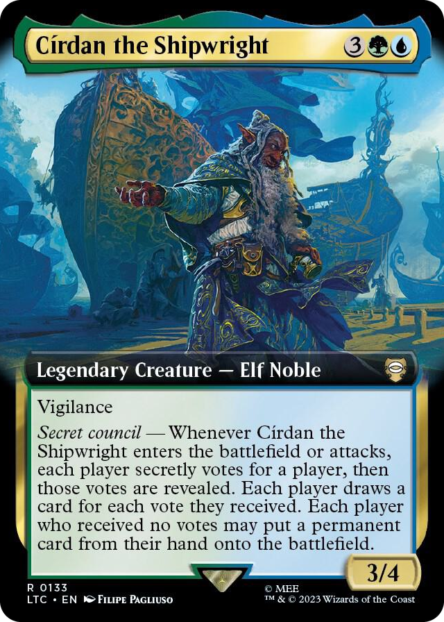 Cirdan the Shipwright (Extended Art) #133 R - Commander: The Lord of the Rings: Tales of Middle-earth Pokemon card