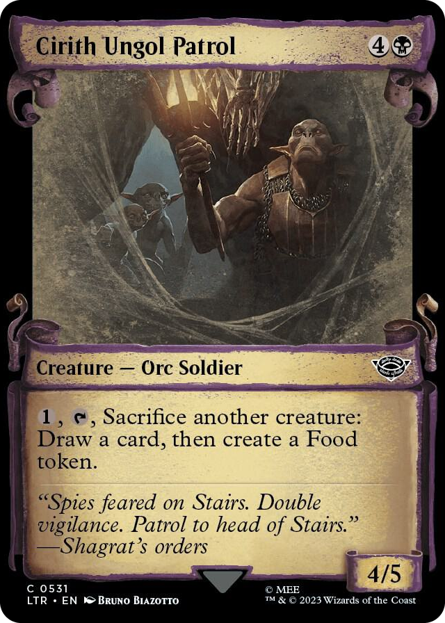 Cirith Ungol Patrol (Showcase Scrolls) #531 C - Universes Beyond: The Lord of the Rings: Tales of Middle-earth Pokemon card