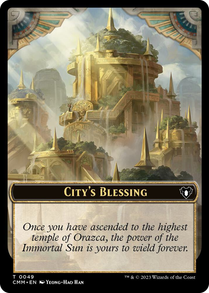 0049 City's Blessing // Construct (0041) Double-Sided Token T Commander Masters