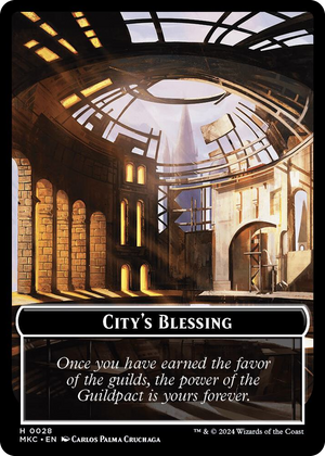 0028 City's Blessing // Human Soldier Double-Sided Token T Commander: Murders at Karlov Manor