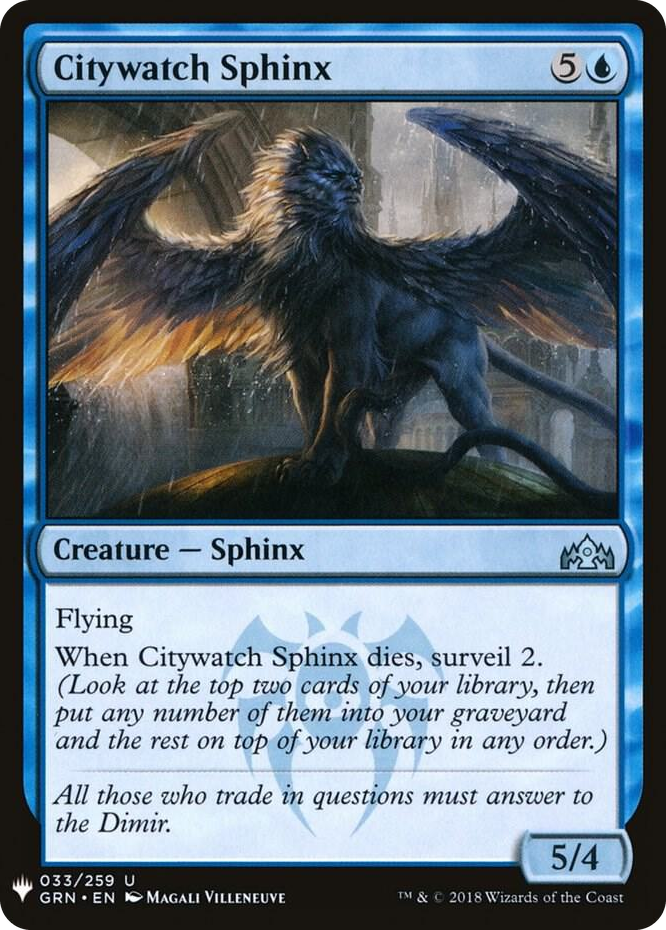 0033 Citywatch Sphinx U The List Reprints