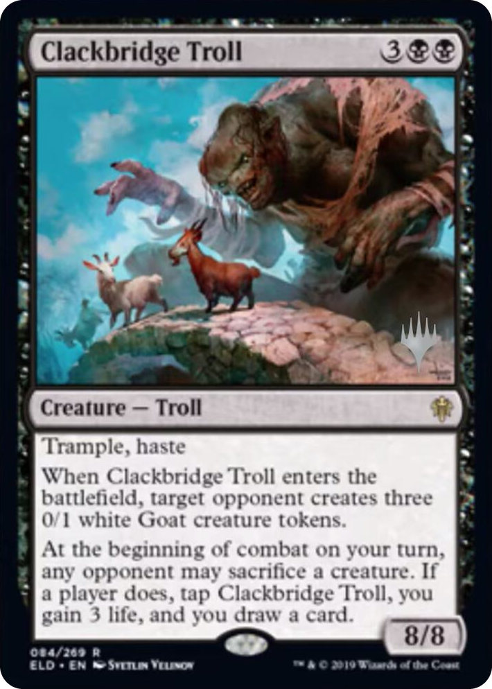 0084 Clackbridge Troll R Promo Pack: Throne of Eldraine