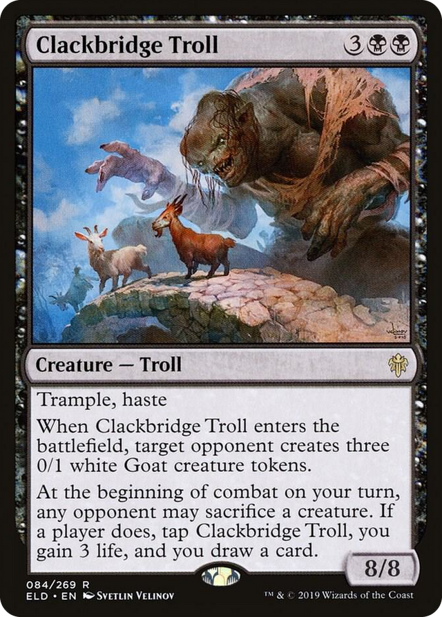 0084 Clackbridge Troll R Throne of Eldraine