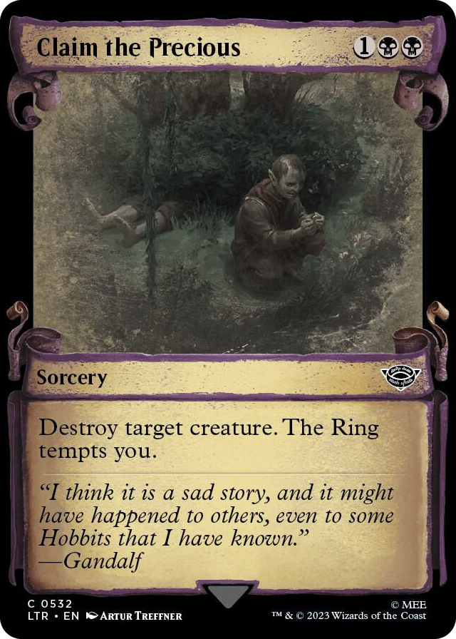Claim the Precious (Showcase Scrolls) #532 C - Universes Beyond: The Lord of the Rings: Tales of Middle-earth Pokemon card