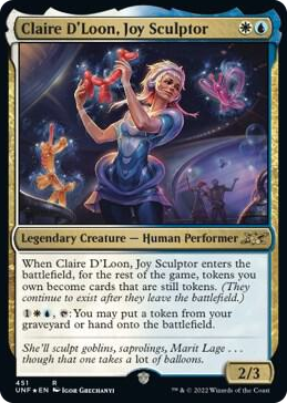 0451 Claire D'Loon, Joy Sculptor (Galaxy Foil) R Unfinity