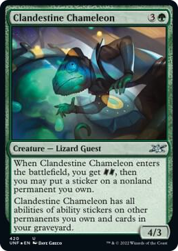 0420 Clandestine Chameleon (Galaxy Foil) U Unfinity