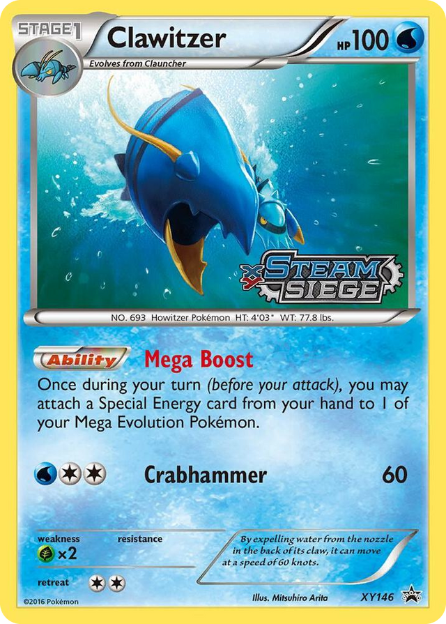 XY146 Clawitzer (XY Steam Siege Prerelease) Promo XY Promos