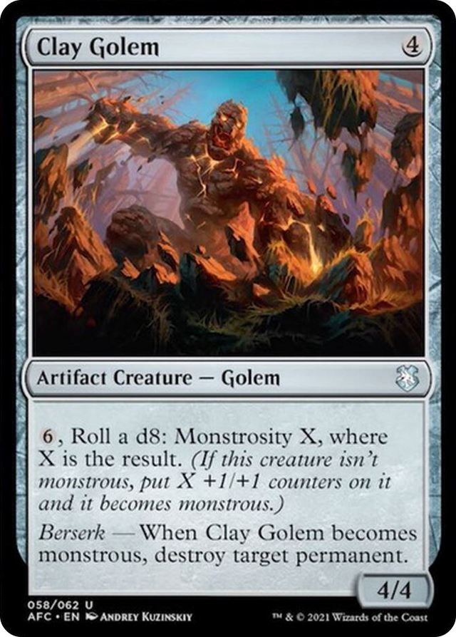 0058 Clay Golem U Commander: Adventures in the Forgotten Realms