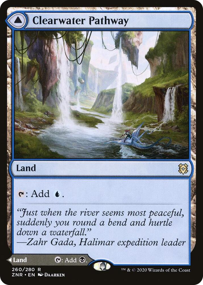 0260 Clearwater Pathway R Zendikar Rising