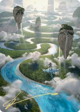 0025 Clearwater Pathway Art Card (Gold-Stamped Signature) S Art Series: Zendikar Rising