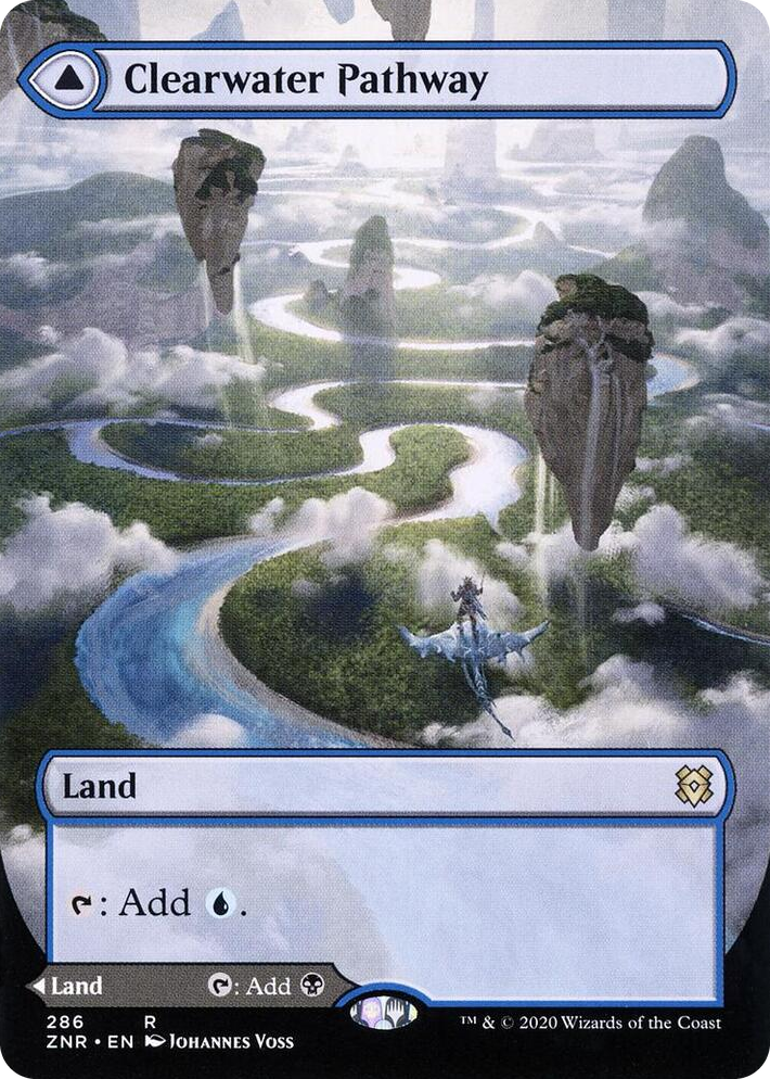 0286 Clearwater Pathway (Borderless) R Zendikar Rising