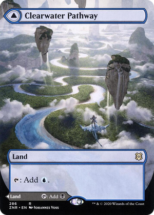 0286 Clearwater Pathway (Borderless) R Zendikar Rising