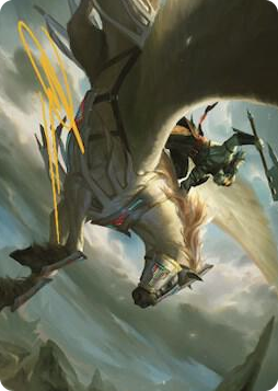 0005 Cleaving Skyrider Art Card (Gold-Stamped Signature) S Art Series: Dominaria United