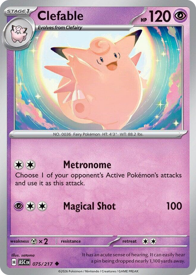 0075 Clefable Uncommon Ascended Heroes