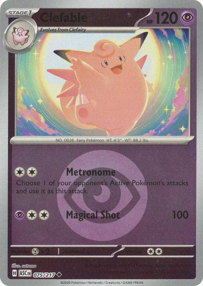 0075 Clefable (Energy Symbol Pattern) Uncommon Ascended Heroes