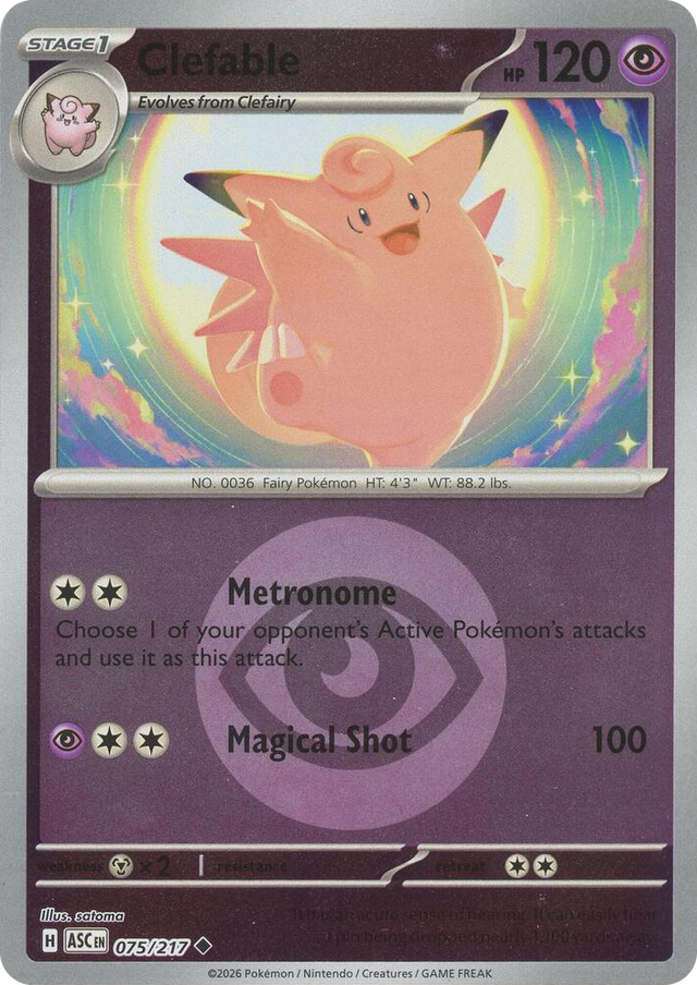 0075 Clefable (Energy Symbol Pattern) Uncommon Ascended Heroes