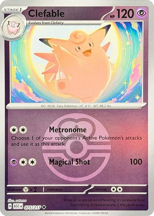0075 Clefable (Love Ball) Uncommon Ascended Heroes