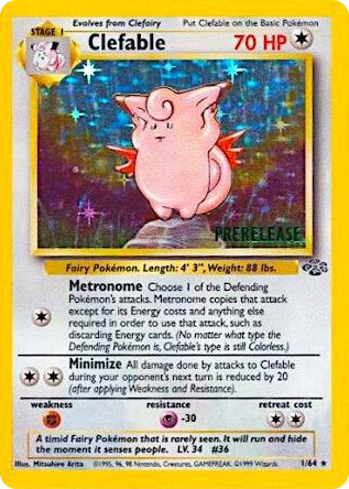 0001 Clefable (Prerelease) Promo WoTC Promo