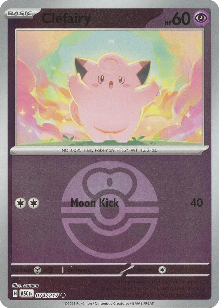 0074 Clefairy (Love Ball) Common Ascended Heroes