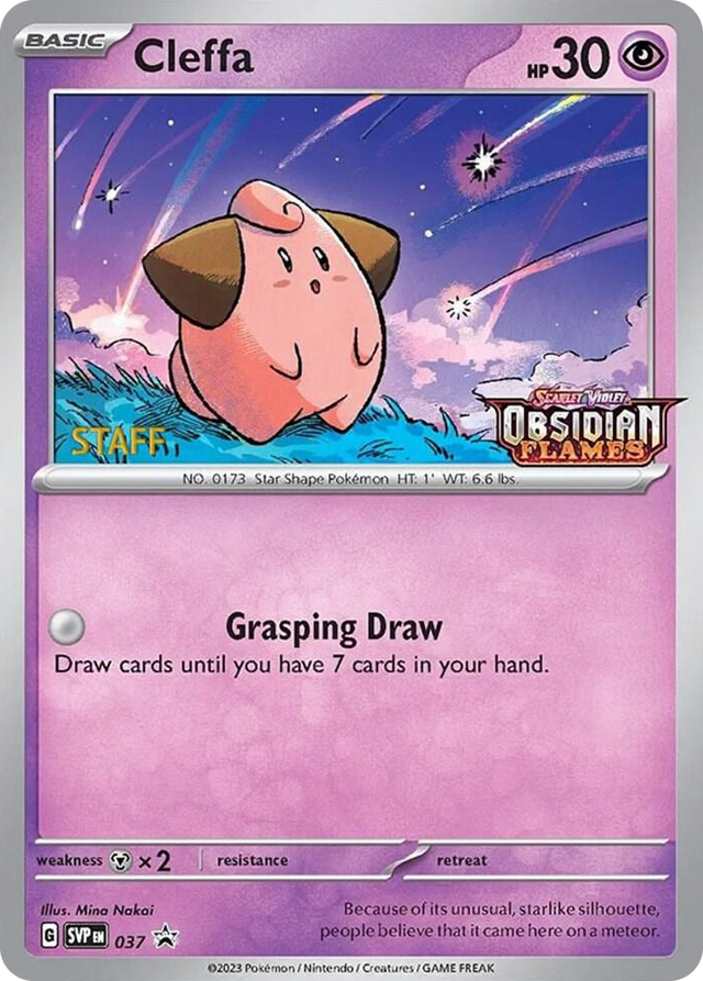 0037 Cleffa - 037 (Prerelease) [Staff] Promo Scarlet & Violet Promo Cards