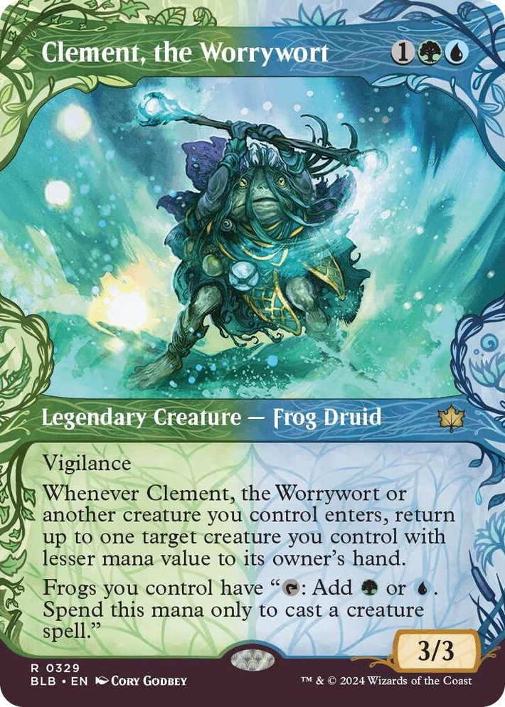 0329 Clement, the Worrywort (Showcase) R Bloomburrow