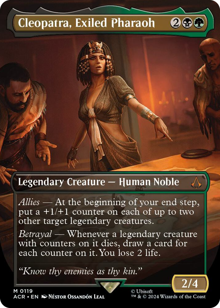 0119 Cleopatra, Exiled Pharaoh (Borderless) M Universes Beyond: Assassin's Creed