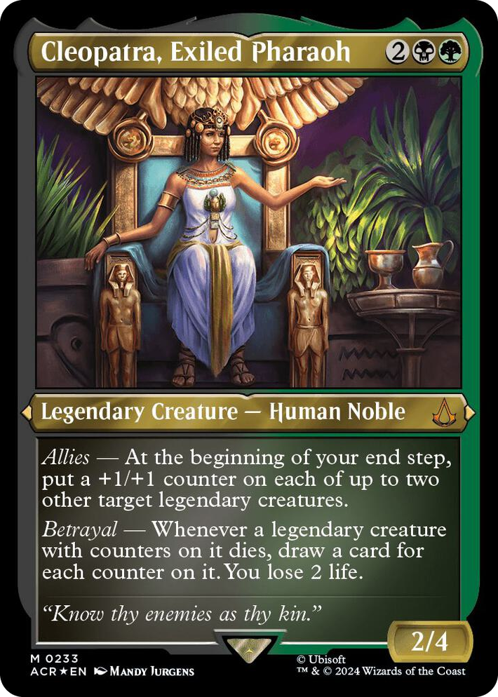 0233 Cleopatra, Exiled Pharaoh (Foil Etched) M Universes Beyond: Assassin's Creed