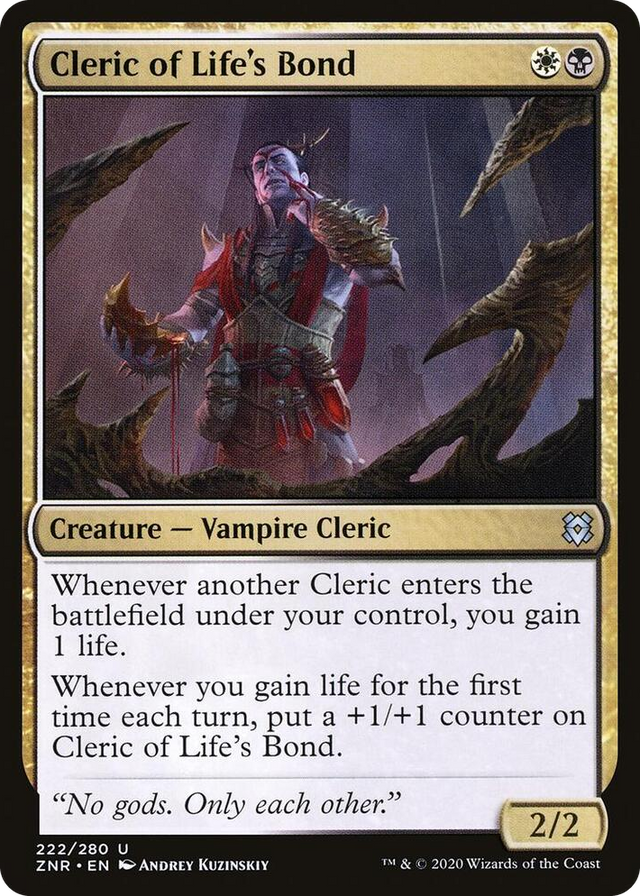 0222 Cleric of Life's Bond U Zendikar Rising