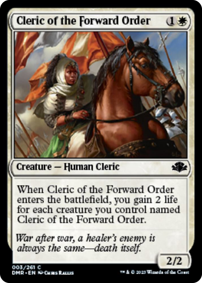 Cleric of the Forward Order #3 C - Dominaria Remastered Pokemon card