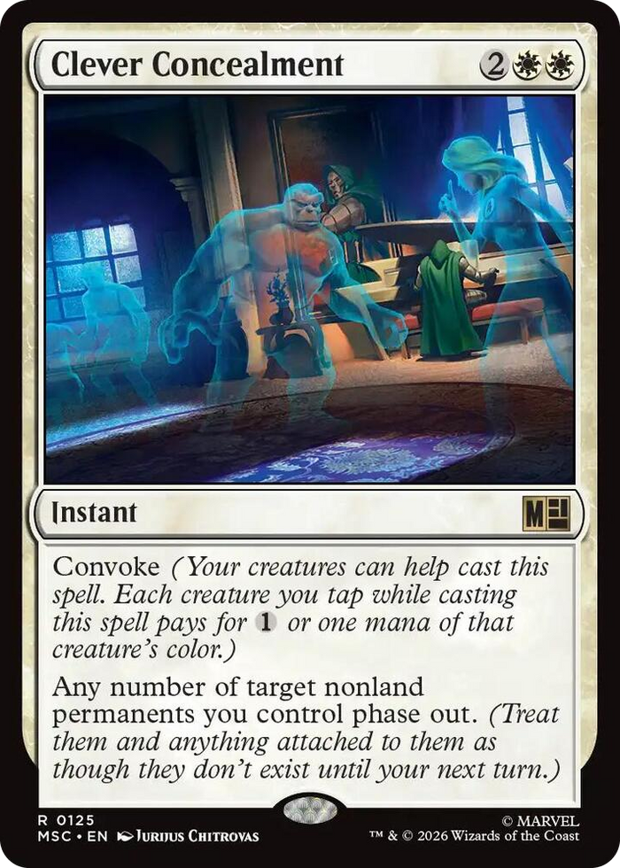 Clever Concealment #125 R - Commander: Marvel Super Heroes Pokemon card