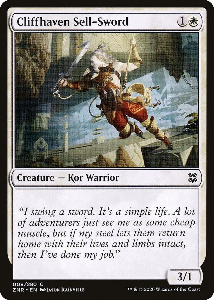 0008 Cliffhaven Sell-Sword C Zendikar Rising