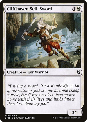 0008 Cliffhaven Sell-Sword C Zendikar Rising