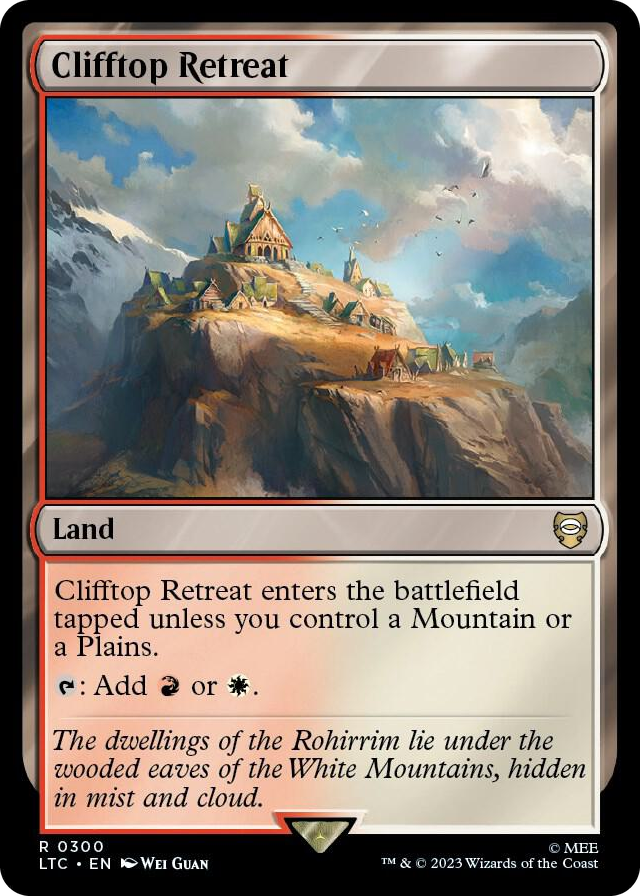 Clifftop Retreat #300 R - Commander: The Lord of the Rings: Tales of Middle-earth Pokemon card