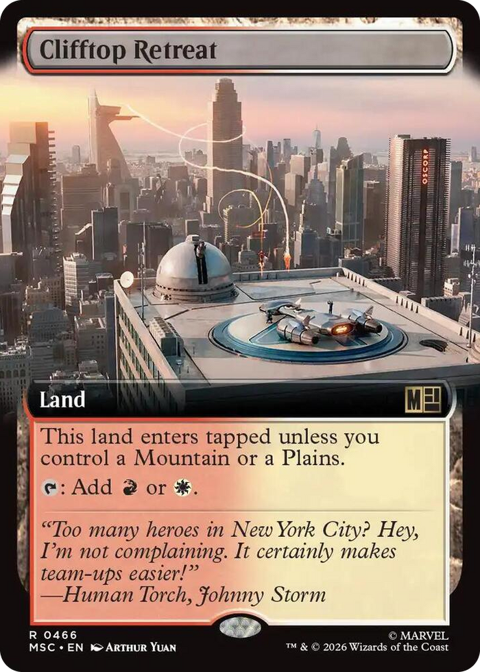 Clifftop Retreat (Extended Art) #466 R - Commander: Marvel Super Heroes Pokemon card