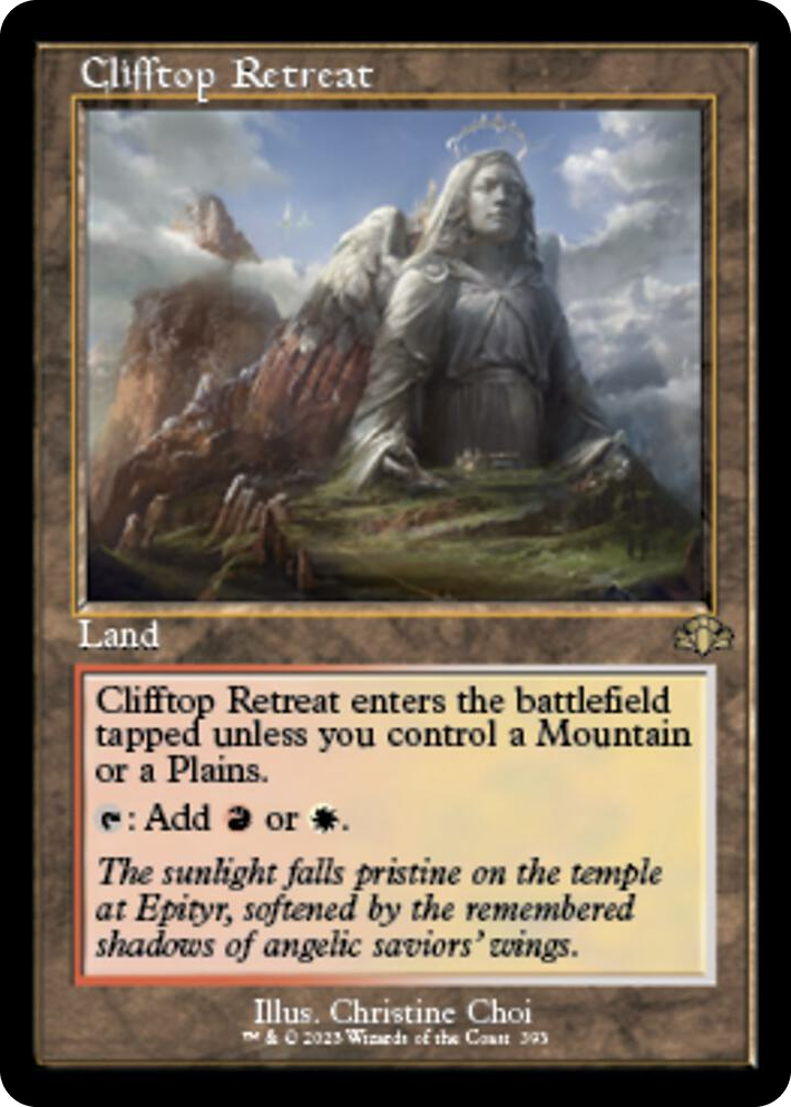 0393 Clifftop Retreat (Retro Frame) R Dominaria Remastered