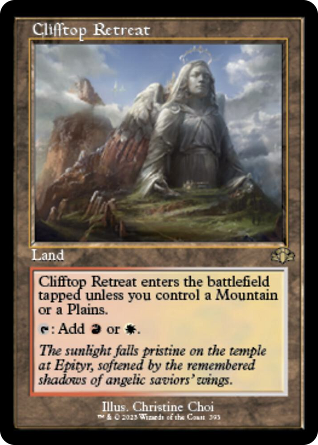 0393 Clifftop Retreat (Retro Frame) R Dominaria Remastered