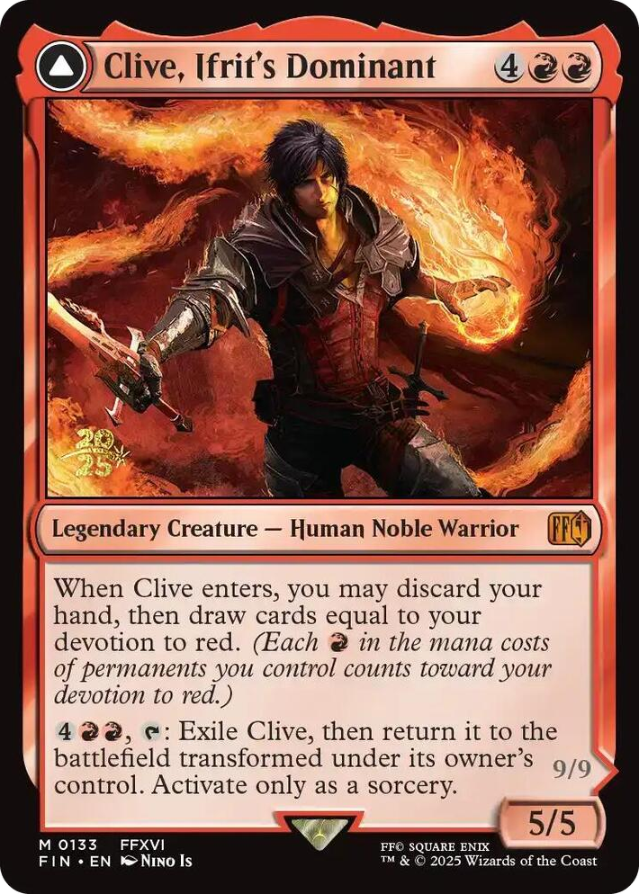 0133 Clive, Ifrit's Dominant M Prerelease Cards