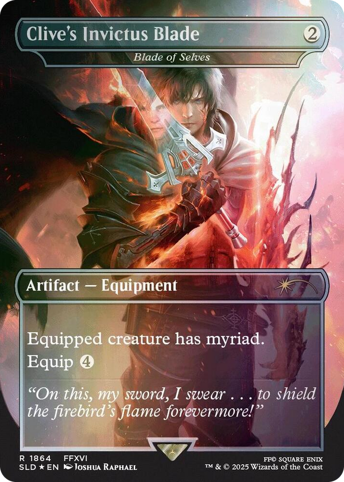 Clive's Invictus Blade - Blade of Selves (Rainbow Foil) #1864 R - Secret Lair Drop Series Pokemon card