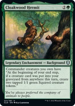 Cloakwood Hermit #221 U - Commander Legends: Battle for Baldur's Gate Pokemon card